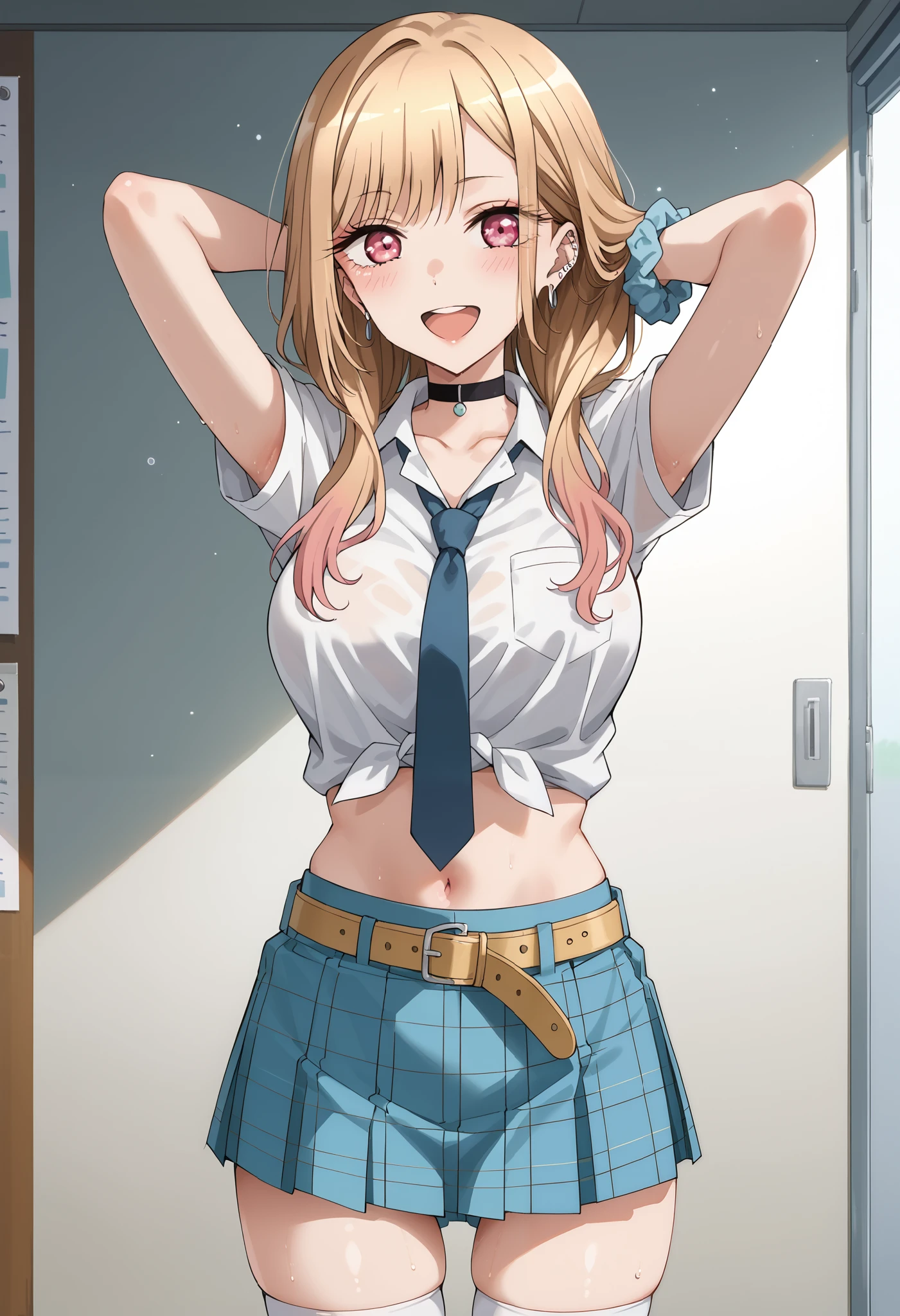 ( Full Body Shot ), (( backshot)), (view from behind), girl, FIT GIRL, KJOmarin, blonde hair, length hair, pink eyes, earrings, ear piercings, multicolored hair, source_anime, masterpiece,Best Quality, huge chest, fancy fix,1人のgirl, jewelry, tie, earrings, office skirt, tight skirt, blue skirt, belt, yellow belt, belt at waist, chest, shirt, length_hair, thigh high socks, wrist_scrunchie , medium_chest, choker, white_ shirt, open_mouth, thigh plaid, , collared_ shirt, tied_ shirt, 前hair, Alone_concentrated, schools_uniform, red_tie, outdoor, shirt_Tucked _in, black_choker, scrunchie , sleeve_ wrapped_up, thighs are thick, Blurry_background, collarbone, white_thigh high socks, parted_前hair, skindentation with clear background, exhausted , ((slouches forwardになる)), (Hands touching the knee ), moans, heavy breathing, when I went black, wet, is in danger, excited,KJOmarin, 1 girl, 長いhair, alone, blue skirt, blonde hair, Bangs, 虹色のhair, ear piercings, earrings, clothes, tie, Big Breasts, facing viewer, midnight, 暗い路地のbackground, open shirt, pink eyes, sparkles under both armpits, mouthを開けて , sparkles under both armpits skin, seductive smile, shirt, blue tie, ribbon, Short sleeve, belly button, Default Outfit, cowboy shooting, ANIME COLORING BOOK, slouches forward,
(masterpiece),(Best Quality),(very detailed),( best illustration),(best shadows),(absard dress),(詳細なbackground),(very beautiful),