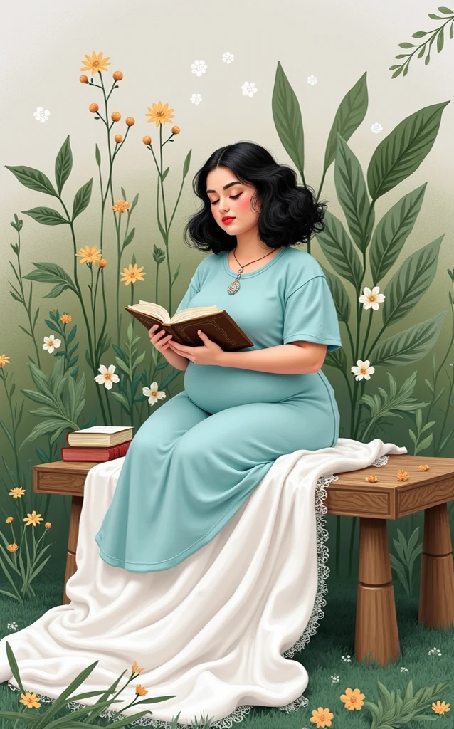 (Masterpiece), (detailed), (high res), (high quality), medieval painting of hippo woman, head of a hippo, reneissance, pudgy body
