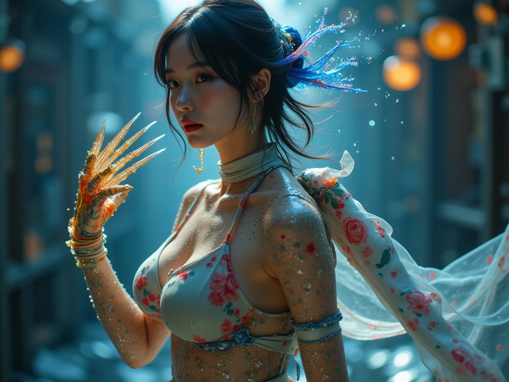 (Best Quality), ((Masterpiece), (Details: 1.4), 3D, Beautiful Cyberpunk Woman, HDR (High Dynamic Range), Ray Tracing, NVIDIA RTX, Super Resolution, Unreal 5, Subsurface tering, PBR Texture, Post Processing, Anisotropic Filtering, Depth of Field, Maximum Sharpness and Clarity, Multi-layer Texture, Albedo and Highlight Maps, Surface Shading, Accurate Simulation of Light-Material Inteerfect Proportions, Octane Rendering, Bicolor Light, Large Aperture, Low ISO, White Balance, Rule of Thirds, 8K RAW, Pink Puffiness, NSFWpop Idol), (aegyo sal: 1), crowd watching, kneeling with back, ass facing audience-legs, exposed, seductive, sexy, pathetic, , movitears, teardrops, (torn clothes: 1.9), (transparent wet clothes: 1.8), (see-through parts: 1.8), charming leg temptation, drooling, bare shoulders, real rain, wet hair,.. Wet transparent pajamas, wet broken panties, dark lips, breasng out, sweaty skin,ng, (cum in face:1.4), (cum in tits:1.8), (ousy streets), (he w