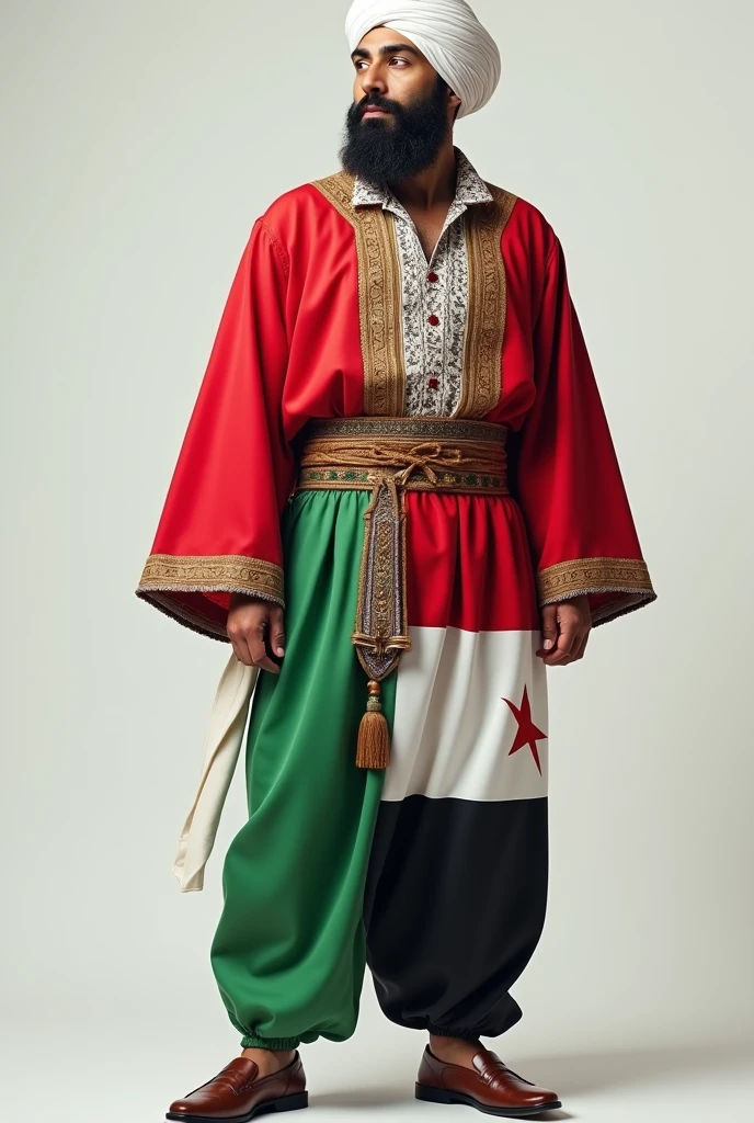 Young Man Standing Pakistani Flag wearing Pakistani Flag clothes Shirt name Romeo