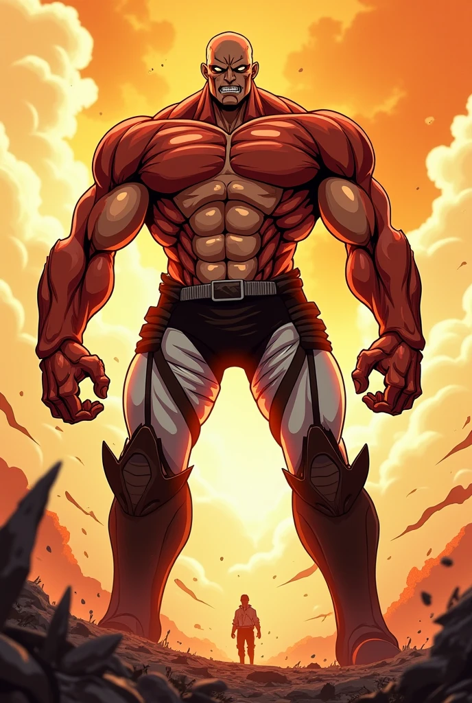 Draw the Armored Titan and the Founding Titan from Attack on Titan、