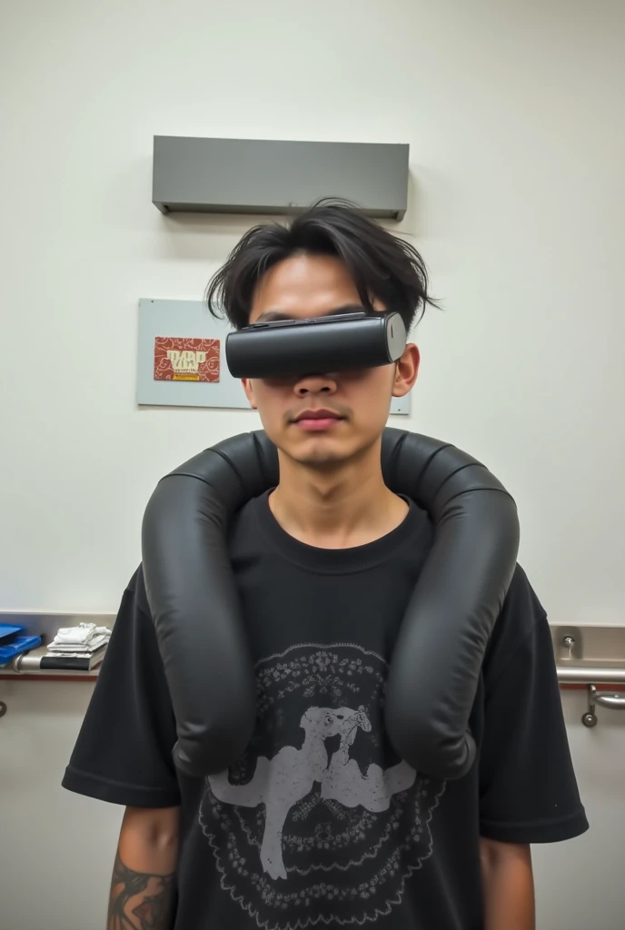 then he put on the vr headset and started to relax