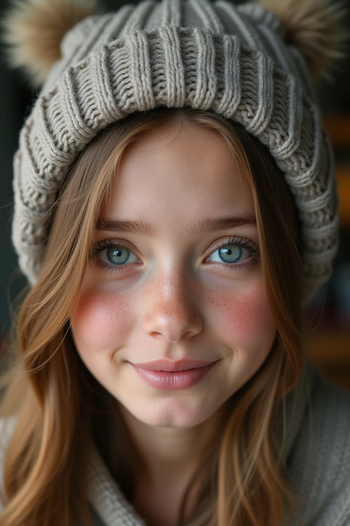 analog raw candid photo of a beautiful young  woman, realistic skin texture, dirty blonde hair, slim, (closed mouth:1.1), erotic, relaxed, haze lighting, winter, snow, 35mm