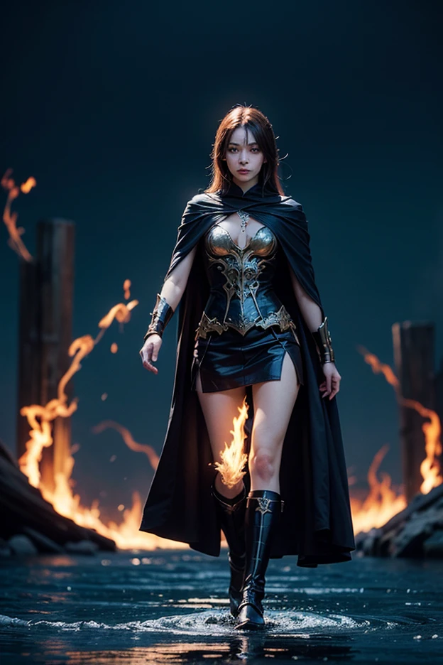 一人のlikeく非常に美しい女性、Beautiful Face、Ideal proportions、Big Breasts（Big Breasts：1.1）、Powerful sorceress、Legendary magician、like々Beautiful appearance、SF、Fantasy、A fusion of advanced technology and magic、Future and Tradition、Stylish clothing that combines tradition and innovation、Cast powerful spells and enchantments。 （highest quality、4k、8k、High resolution、masterpiece：1.2）、Super detailed、（Real、Photorealistic、Photorealistic：1.37）、HDR、UHD、Professional Lighting、Bright colors、Sharp focus、Breathtaking scenic backdrop、Magical Aura、Glowing energy、Captivating Sparks、Swirling particles、High-tech magic wand、Glowing Rune、Intense visual effects、Otherworldly atmosphere、Ethereal beauty