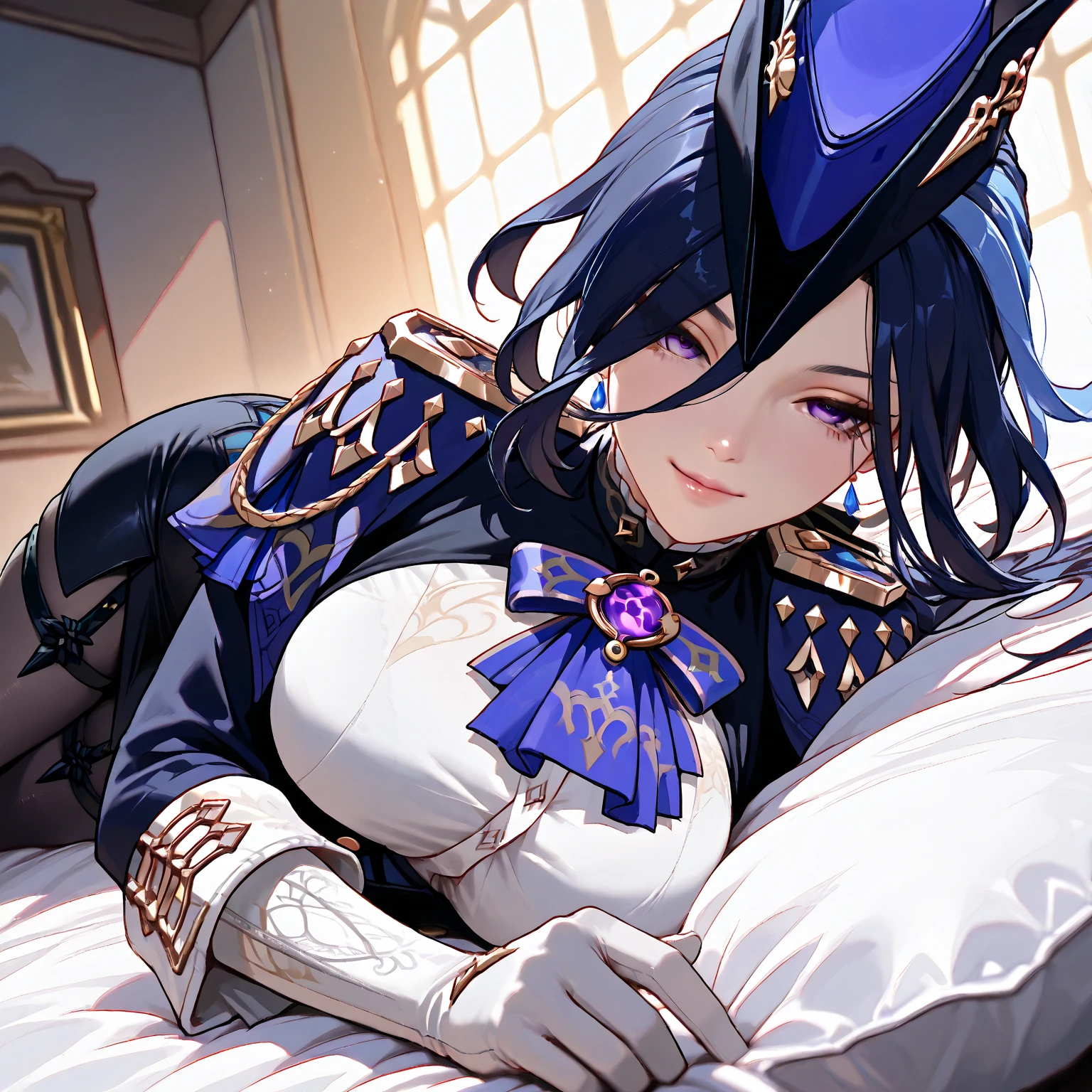 (masterpiece),best quality, expressive eyes, perfect face, 1girl,
big breast, H-cup, good breast, beautiful, gorgeous,anime,girl,lora, PelaV4, pantyhose, laying down