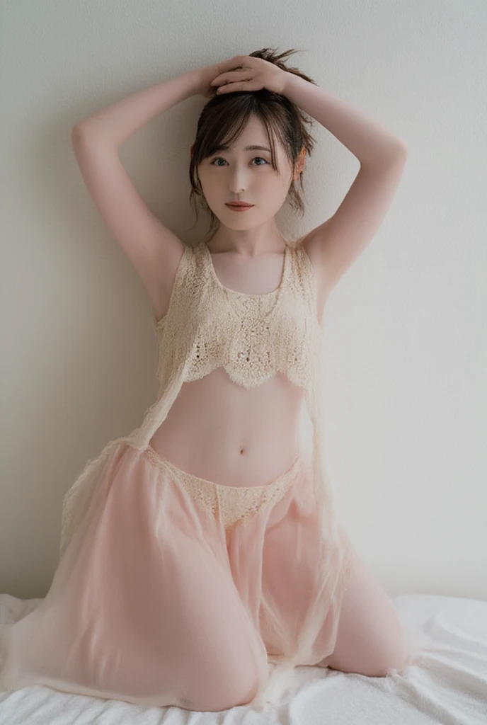 (8K, 4K, best quality, high resolution: 1.2), (Master, Practical, Photorealism: 1.4), Dark Fantasy, Night，Portrait of emb-haiz, best quality, masterpiece, 超high resolution, (Reality: 1.4), Original Photography, 1 Girl, Ballerina，Mature,Ponytail, (Intricate ballet costumes:1.3)，Intricate ballet skirt，Stand in the dance studio, Standing，Dance studio in the background