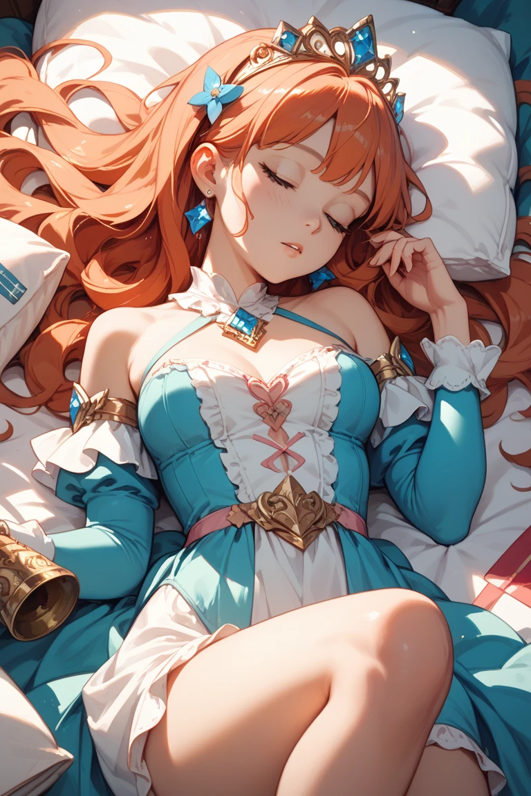 1girl, nilou \(genshin impact\), genshin impact,bedroom,lying on a bed, bondage,gaged,ballgag,rope,hand behind back,masterpiece,very aesthetic,newest,