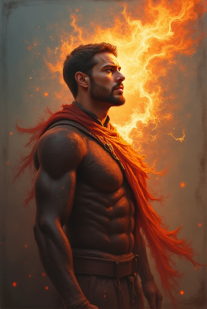 A strong, manly, naked man in an explosion of rainbow-colored translucent lilies, ((strong and muscular body, realistic)),Rendered by Octane,Unreal Engine,Rococo Paper Cut,Green and White Watercolor