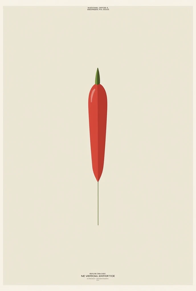 Long red pepper,folds , logo,