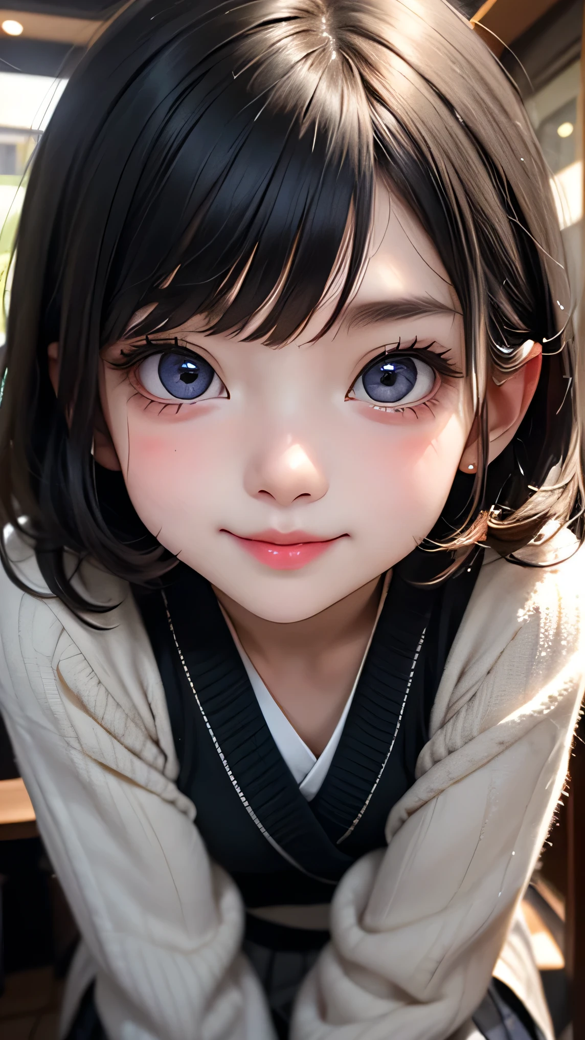 top quality、 vagina、pussy 、very detailed、finely、high definition、 8k Wallpaper、face close-up、perfect dynamic composition、beautiful and delicate eyes that fall below the knee、gorgeous knitted Korean winter clothes、skirt、cute hairstyle、 Bangs 、( Princess Cut Hair )、Big Breasts、NATURAL COLOR LIPS、Bold Sexy Poses、smile、Cafe、Japanese、 girl 、cute、sexy shot looking at camera、 Always blur the background 、perfect and beautiful face、Take a picture of only the face、beautiful detailed face、 nudes、sex。