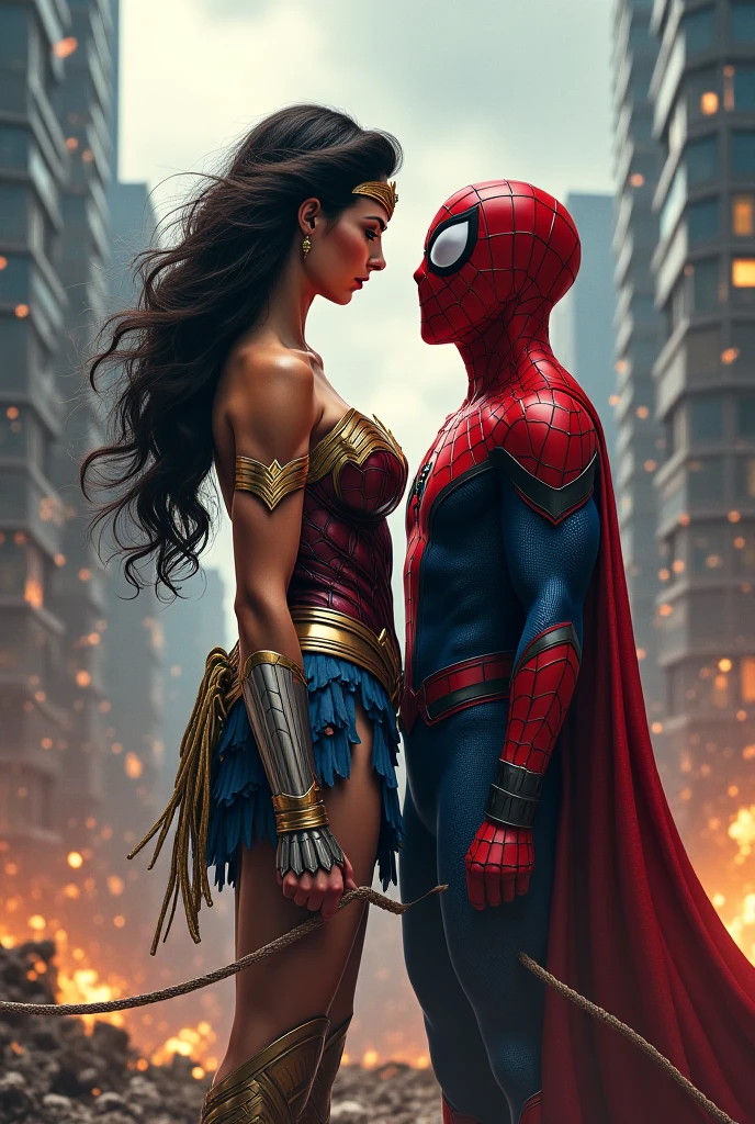 Wonder woman having sex with spiderman
