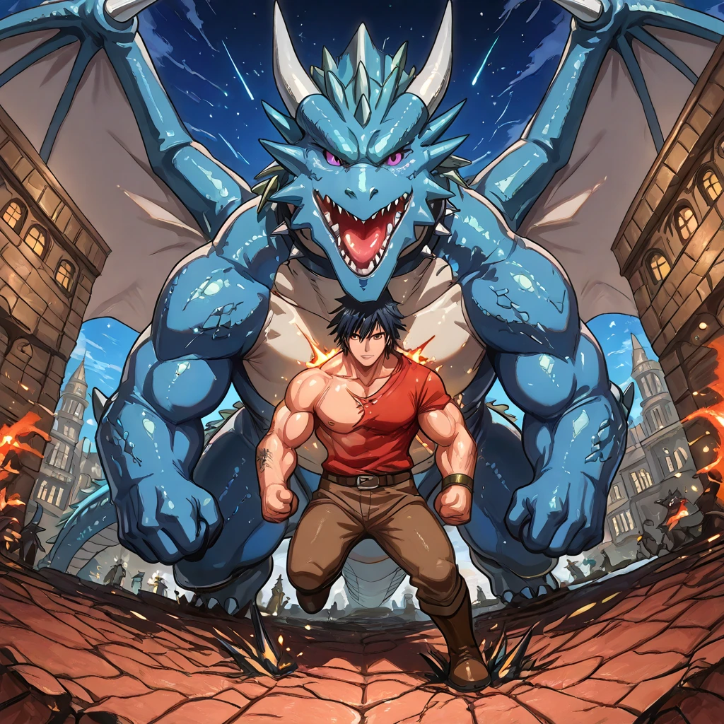 A young boy with devil-like wings,Mouth wide open with expression of pain,Sweating and drooling profusely,Semen dripping from his huge erect penis,A strong, well-trained body like a bodybuilder,A large amount of ,Orgy,self-sucking,Masturbation,Crying face,Brown Skin,Oni,Symbiote Tentacles,Getting a blowjob on a huge demon penis