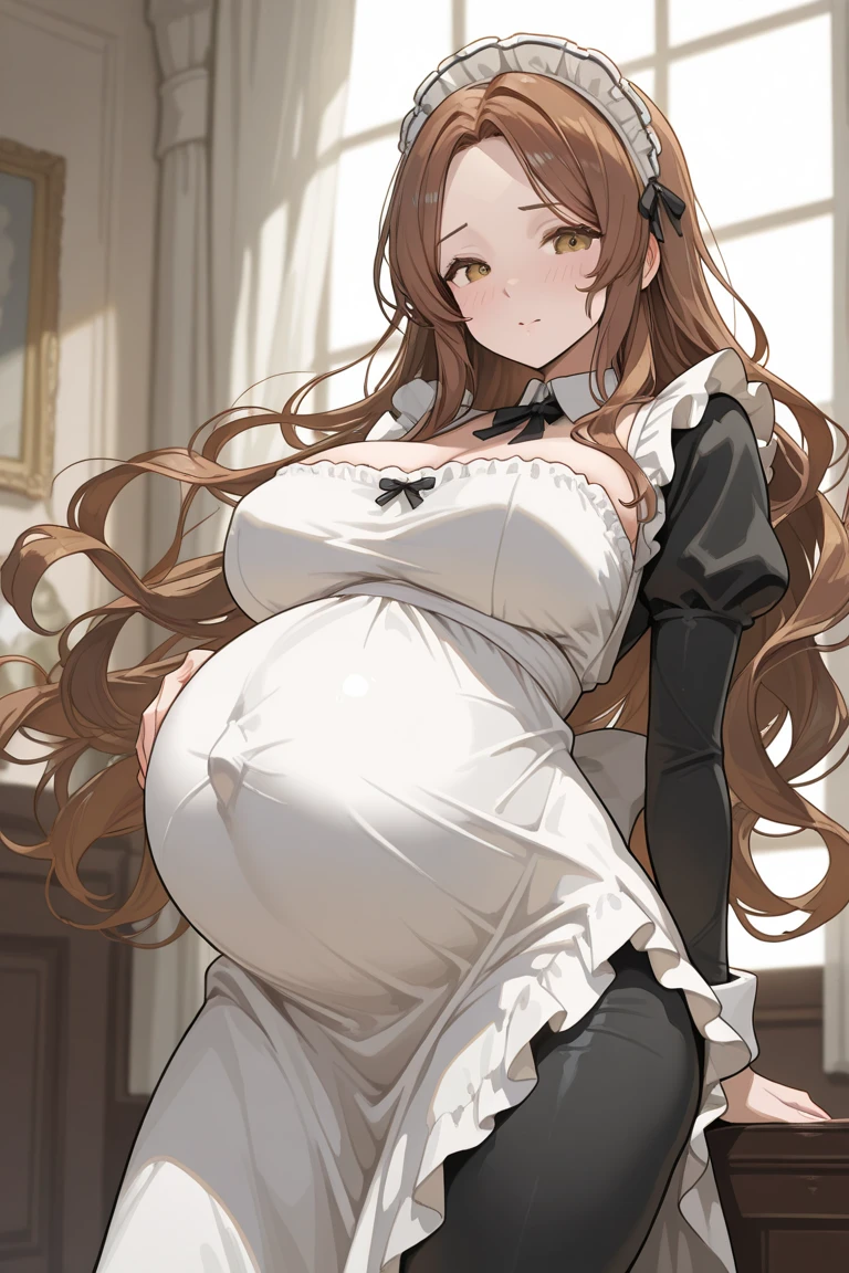 (2 young girls with long hair, Beautiful face and eyes and eyeliner,A delicate little face, pink eyes, Charming smile, (Maid cafe outfit with frilly, Sheer pleated mini skirt:1.5), (Transparent maid cafe costume with large open breasts and hollow:1.2), Sexy transparent underwear,Show belly button, Revealing sexy transparent white panties (very pretty girl), brown hair, Fashion hair accessories quality:1.4), (Extremely detailed),Pendants and earrings、 (Extremely detailed CG unified 8k wallpaper), Very detailed, High-resolution original color photos, Professional photography, Depth of Field, (Lying on the floor)