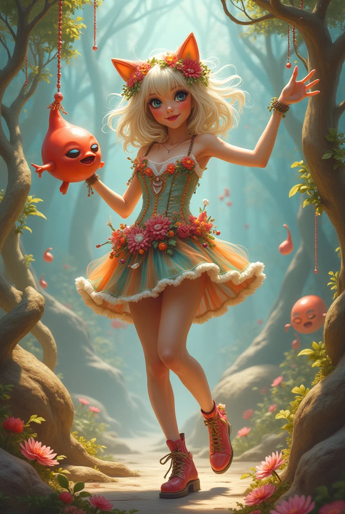 ((Best quality)), ((masterpiece)), (detailed: 1.4), (Absurd), Spawn woman, reborn from hell with several small demons and skeletons at her feet, beautiful, red hair, long shed with her legs out, crown with two long ciphers, full body, perfect body, generous neckline, hellish scene