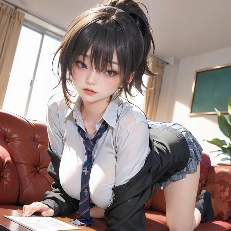 anime sentada em uma cadeira com as pernas cruzadas, Estudante realista, menina sedutora, uma aluna hiperrealista, aluna hiperrealista, menina bonitnime high school, menina anime atraeisual novela cg |, estilo anime ecchi, anime melhor garota, arte cg anime suave, visual novela, anime moe artstyle, ; visual novela, menina bonita do anime aento