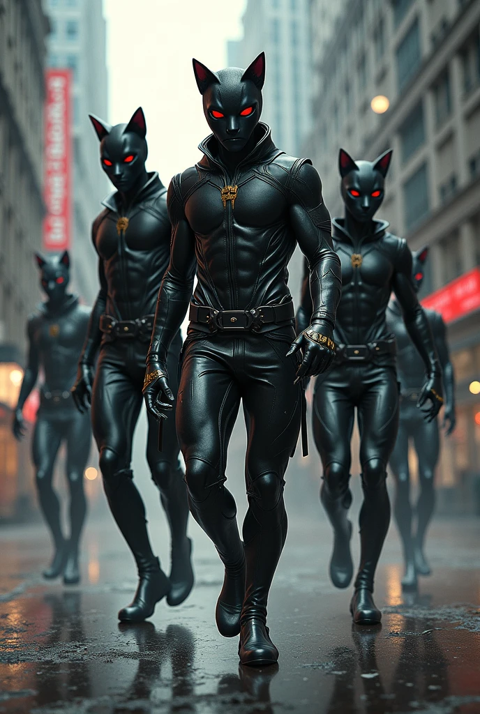 SCP-6531 - Anthology of Horrors!, from SCP lore, is a manufacturing center previously operated by Lasarevitsch Wearables, a small clothing distributor specializing in horror-themed costumes and masks, every year's sundown on October 31st, groups of entities begin to emerge at random intervals from one of SCP-6531's three entrances; The entities have the following characteristics: classic European vampires, zombies, ghosts, werewolves, walking skeletons, humanoid fish-men or human-sized toy robots. There are pitch black walls, and bright neon lights. The sky is cloudy, and the sky is purple. Atmospheric lighting, by Gregory Manchess, by artgerm, by beeple, and Mark Brooks, by Irina French