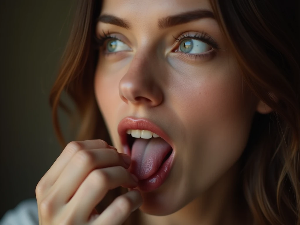 a woman sucking a penis
