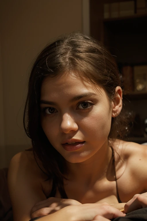 (masterpiece:1.2), best quality, high resolution, unity 8k wallpaper, (hyperrealistic), beautiful detailed eyes:, extremely detailed face, perfect lighting, extremely detailed CG,
1girl, black_eyes, black_hair, straddle in bed, brown_eyes, brown_hair, day, holding, lips, long_hair, looking_at_viewer, nose, open leg, photorealistic, realistic, red_lips, solo, upper_body, sleeves_past_wrists,