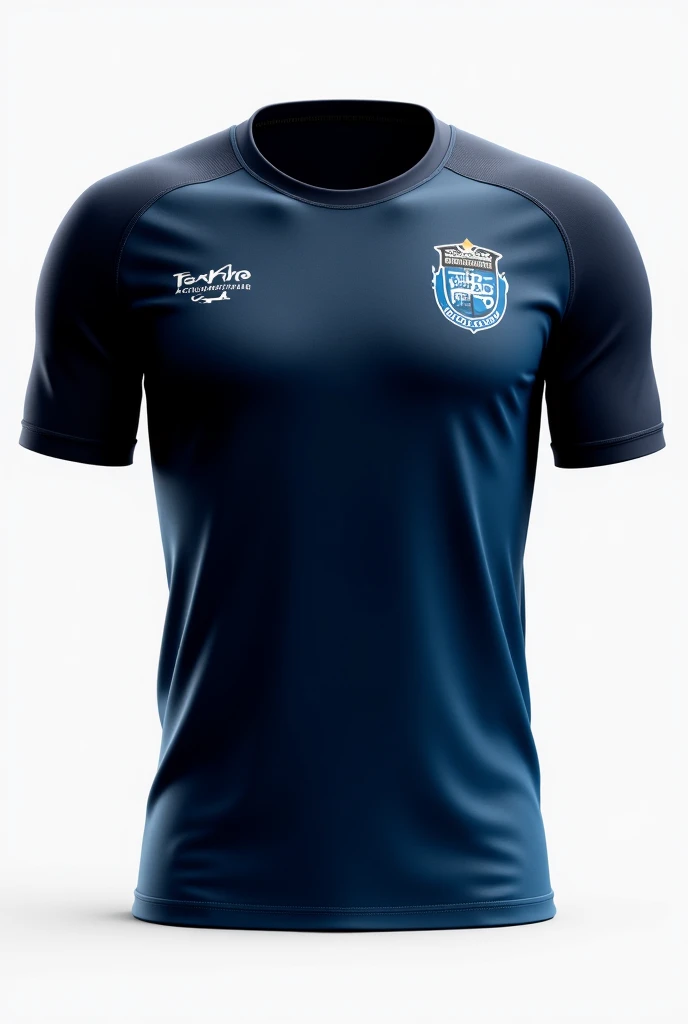 I want to generate a shirt and sports shorts for a club in a super realistic azure and white jasper color.