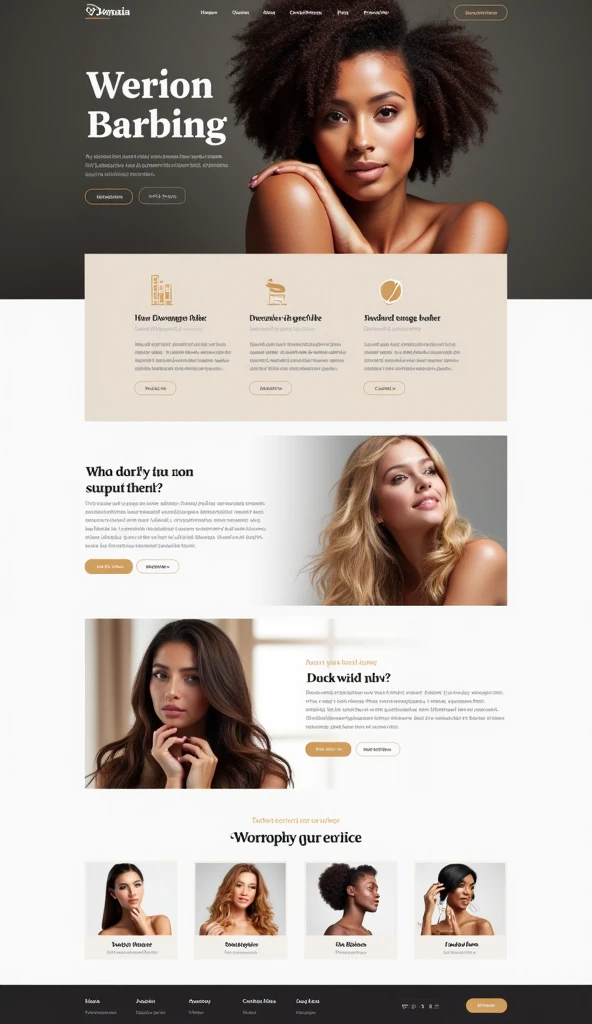 A landing page for cosmetics company, need whole website landing page flow mockup. UI/UX design@Yusif Khalil