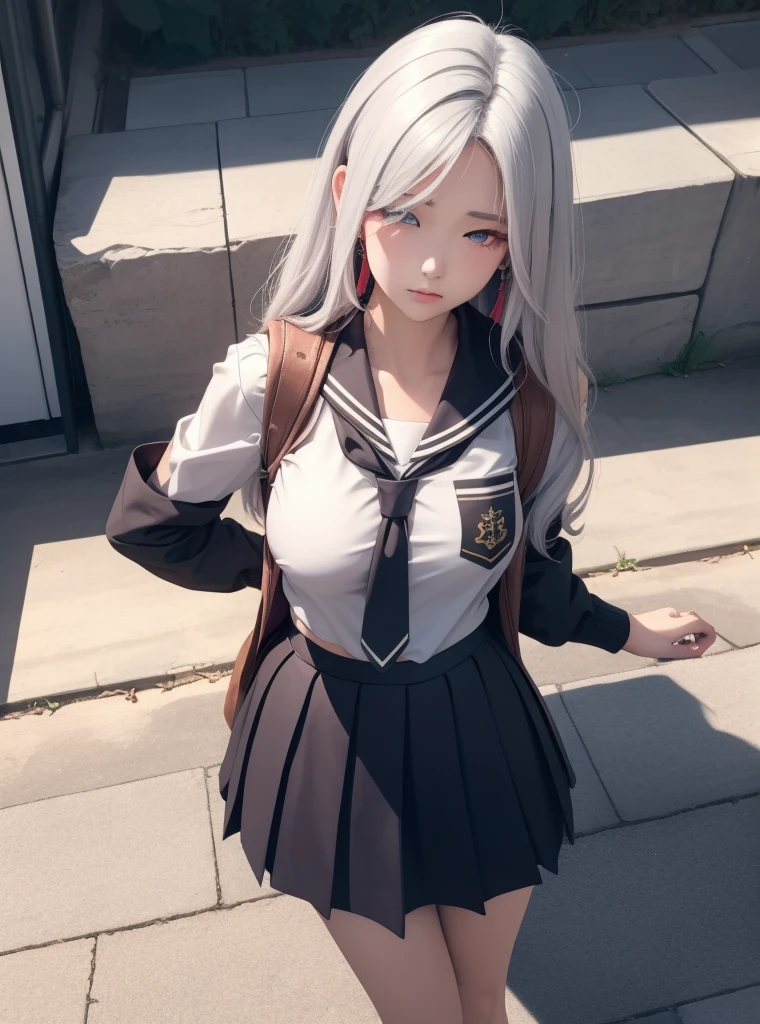 (photorealistic:1.4), best quality, masterpiece, ultra high res, 1girl, (detailed face:1.2), (detailed eyes:1.2), (detailed hair:1.2), (detailed clothes:1.2), 4k, (detailed color:1.2), (small breast:1.2), military respect pose,