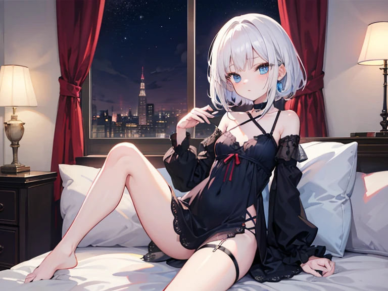 Nude,((1girl,cute,young,wet pixie cut beautiful silver blonde hair,blunt bangs,beautiful green eyes)),(solo),((masterpiece, highest resolution,best quality)), (beautiful illustration),((nude,beautiful medium , pink nipples,butts)),(Lying on the bed,legs wide open,having sex),wet gleaming skin,Vulgar,(nsfw),
low angle,from below,((masterpiece, highest resolution,best quality)), (beautiful illustration), (looking away),(Lying on the beautiful bed on all fours,legs wide open),having sex, wet with sweat,sexy smile,Embarrassed,orgasm,ecstasy,in heat,mouth open,showing teeth,(white over-kneehighs,Lace chalker, wristband, fingerless gloves, over-kneehighs,
Lace chalker, diamond necklace,wristband, fingerless gloves, earrings),cinematic lighting,modern elegant beautiful lakeside hotel room,fireplace,drinks,starry night,snow