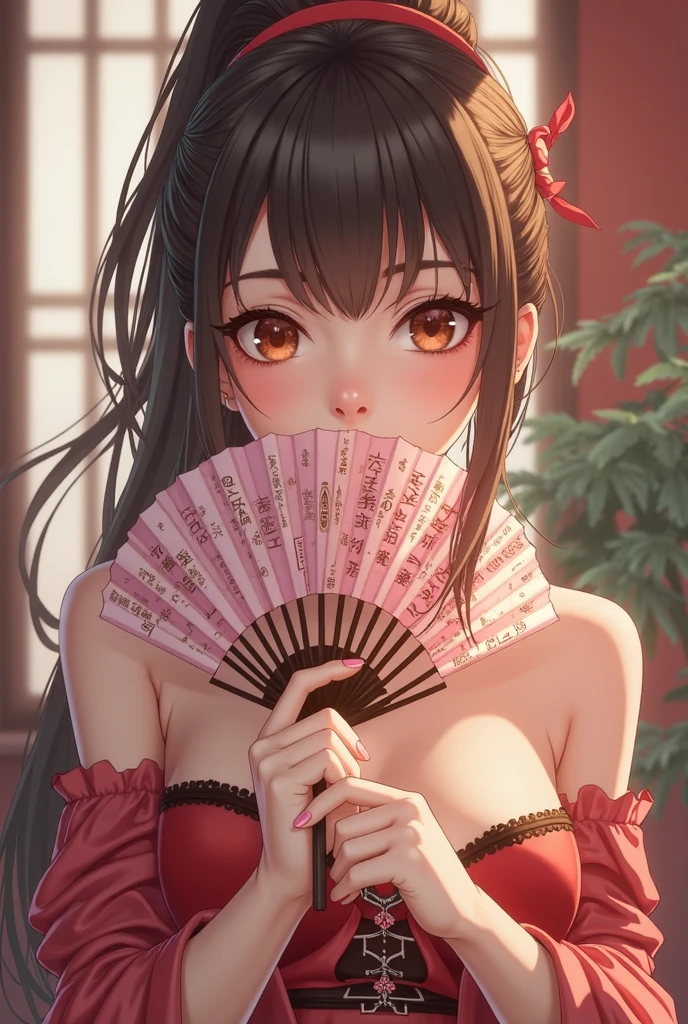 masterpiece, best quality, very detailed, high resolution, expensive resolution, high resolution, 4K, 8k, Unity 8k wallpaper, highly detailed CG, masterpiece, 2D, 3D, beautiful details, depth, fine texture, best quality: 1.3, perfect focus, crispy skin, he,
Very cute anime girl, girl playing guitar vocals in a band wearing a Japanese fancy floral haori hakama, on outdoor stage, full body, expensive pink and black short twin tail hair, mole under eye, looking at the viewer, expensive, blush, mole, lips open, , heart choker, pink eyes, guitar vocals, stage