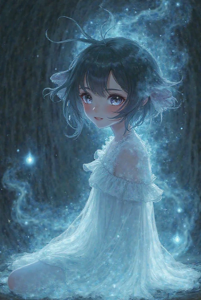 A 1 girl with one of her arms frozen with ice wearing clothes and shoes in anime style