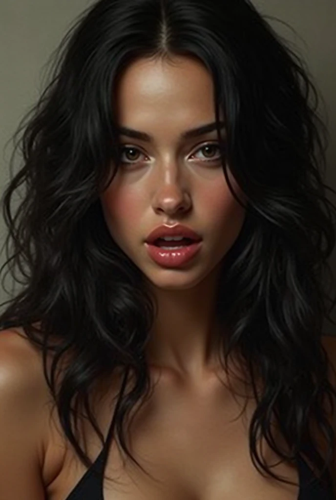 Madison beer, realistic photorealistic detailed skin texture, intricate details, beautiful detailed eyes, beautiful detailed lips, extremely detailed face, long eyelashes, sensual pose, naked, bare feet, tongue out