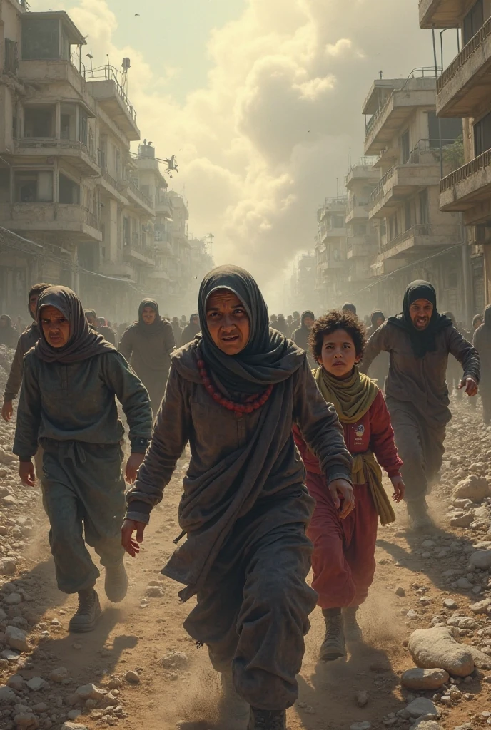A scenario that portrays the Syrian civil war,full screen