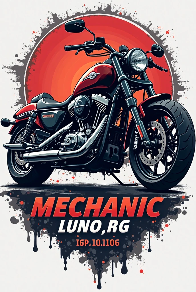 Logo for motorcycle club with engine written IRON HORSE has wings and cigar with whiskey