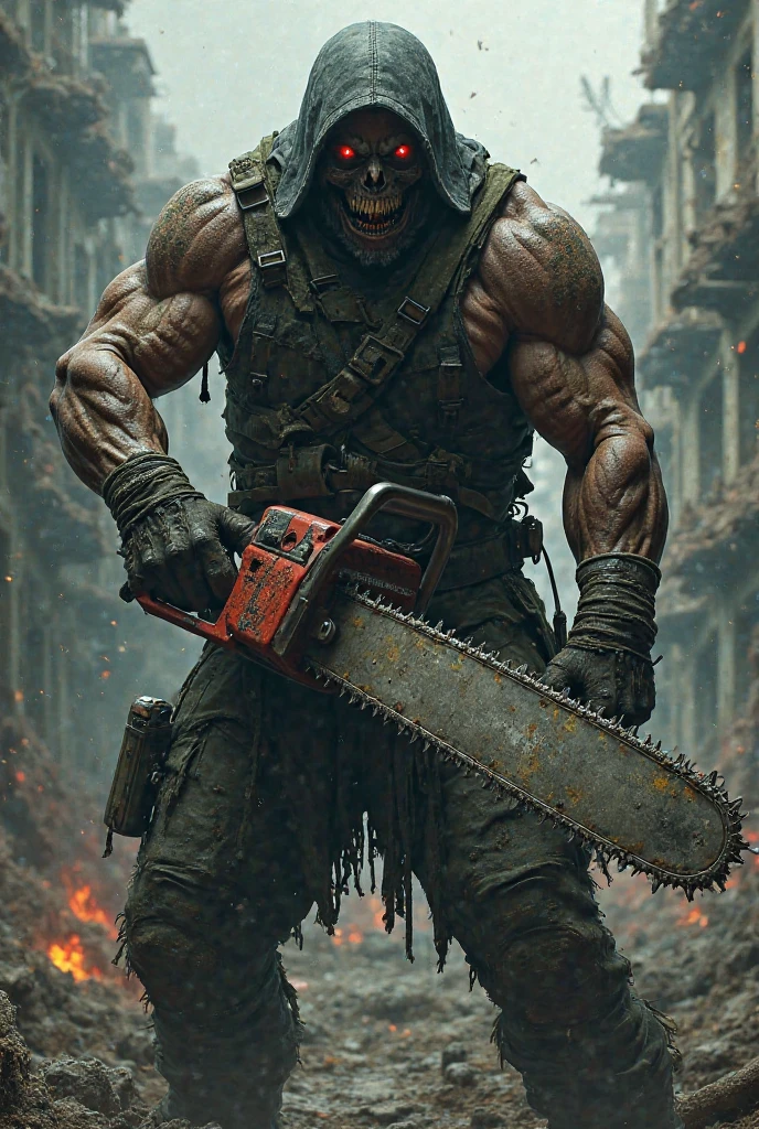 ((best quality)), ((masterpiece)), (detailed), ((2man are fightings)) the enemy(side angle) yealing anger at the warfield (god of war)(kratos), ((painted skull face)), so many army of evil, big athletics body, sixpack, using blades in the desert rocks, (one man got hit and bleedings) by kratos axe and the bloods comesout from the body, semi dark, dusty red blood backgrounds