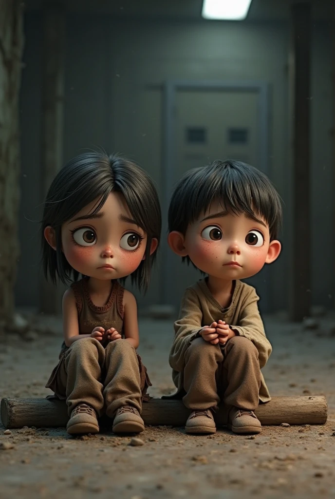 a thin bright-eyed boy,sad expression,sitting in a small house,his mother,detailed face,detailed eyes,detailed hands,dramatic lighting,cinematic composition,moody atmosphere,realistic portrait,digital painting,highly detailed,photorealistic,masterpiece,8k,ultra-detailed,sharp focus,physically-based rendering,vibrant colors,warm color palette