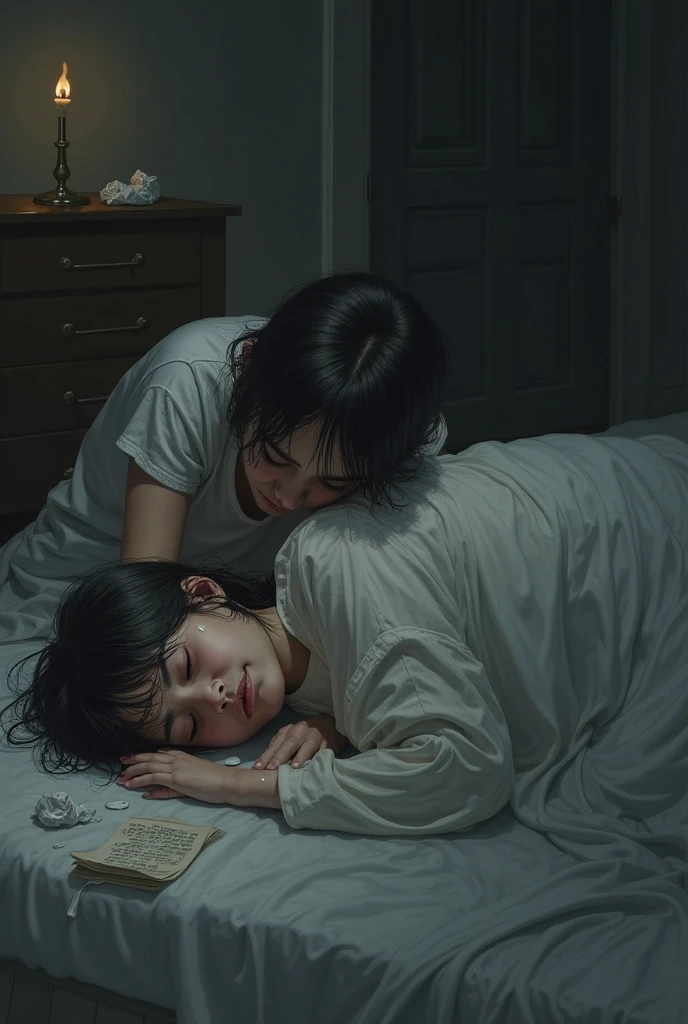 I wake up in silence with a heavy heart to break you are there motionless and yet so far from me in the room still not there I collapse exhausted