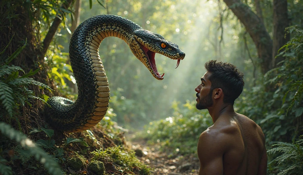 Ladki ak sees naagin roop m premi k saamne h,dono ak dusre ko dur s dekhte hai,ladka sadhran 23 year ka sunder insaan hai