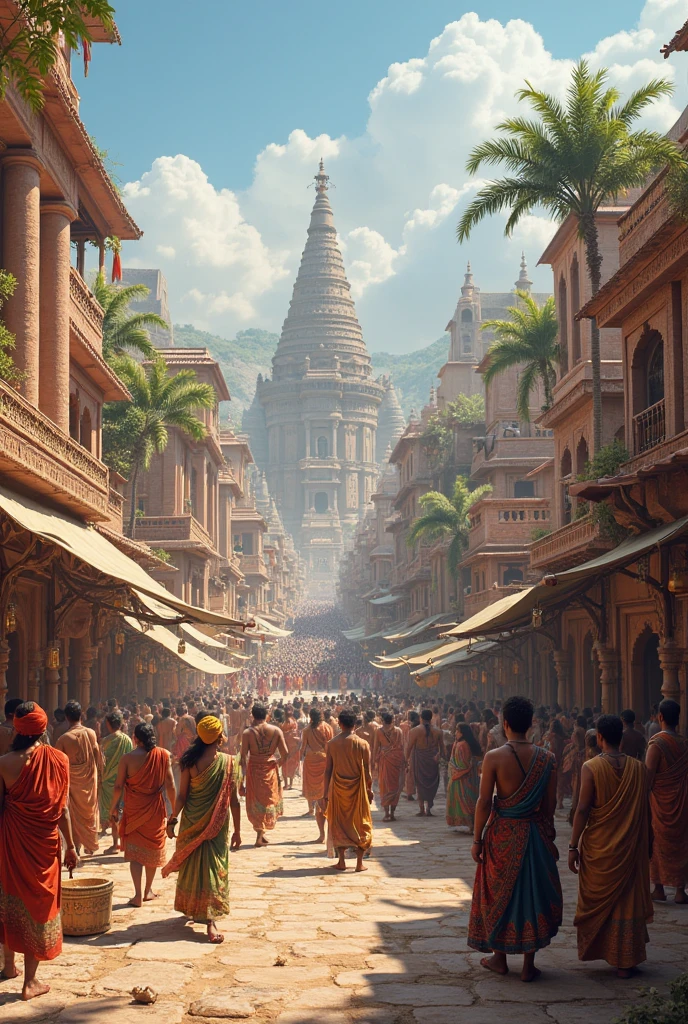 Visually represent India. Aesthetically show the upper class, middle class, lower class. AND MAKE IT UNIQUE