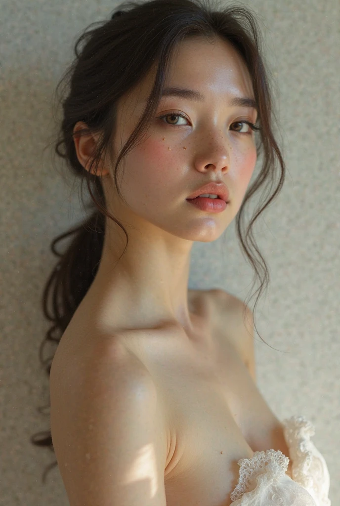 A close up of a sissy without any clothes on