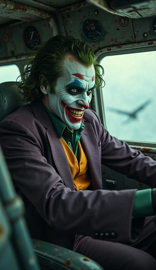 Photo of the Joker smiling on the road 