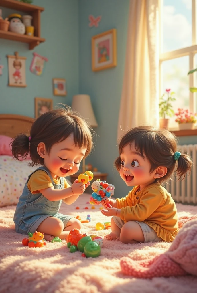 Children Playing with Toys