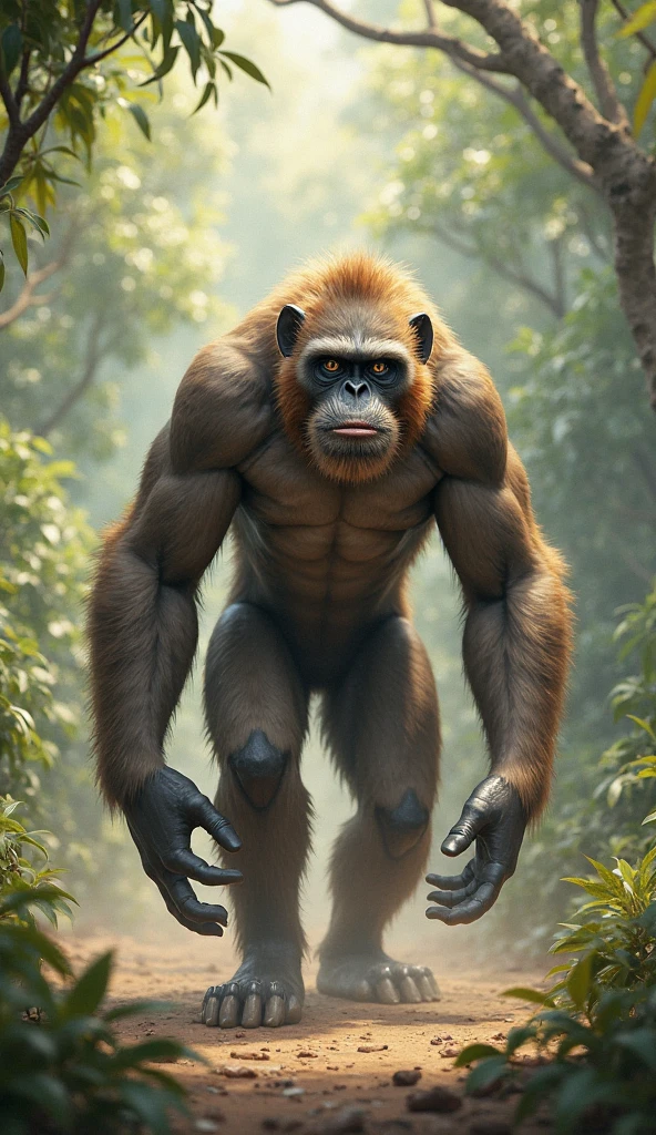 (RAW photo of a Neanderthals:1) , (hyper realistic:1.4), (Neanderthal man:1.4),(big bulge:1.5), tall, bulky,hulk body, chubby belly, (very muscular:2), (hairy body:1.5),(detail face:1.1), tan skin, thick arms, (veiny arms:1.1), (bloated gut:1.5),(wearing underwear:1.1),(black thong:1.1), thick legs, rounded pecs, (big arms:1.1), veiny arms, dark brown skin, (in a classroom:1.1) ,(hunching down:1.1), hdr, photorealistic masterpiece, cinematic, best quality, sharp focus,