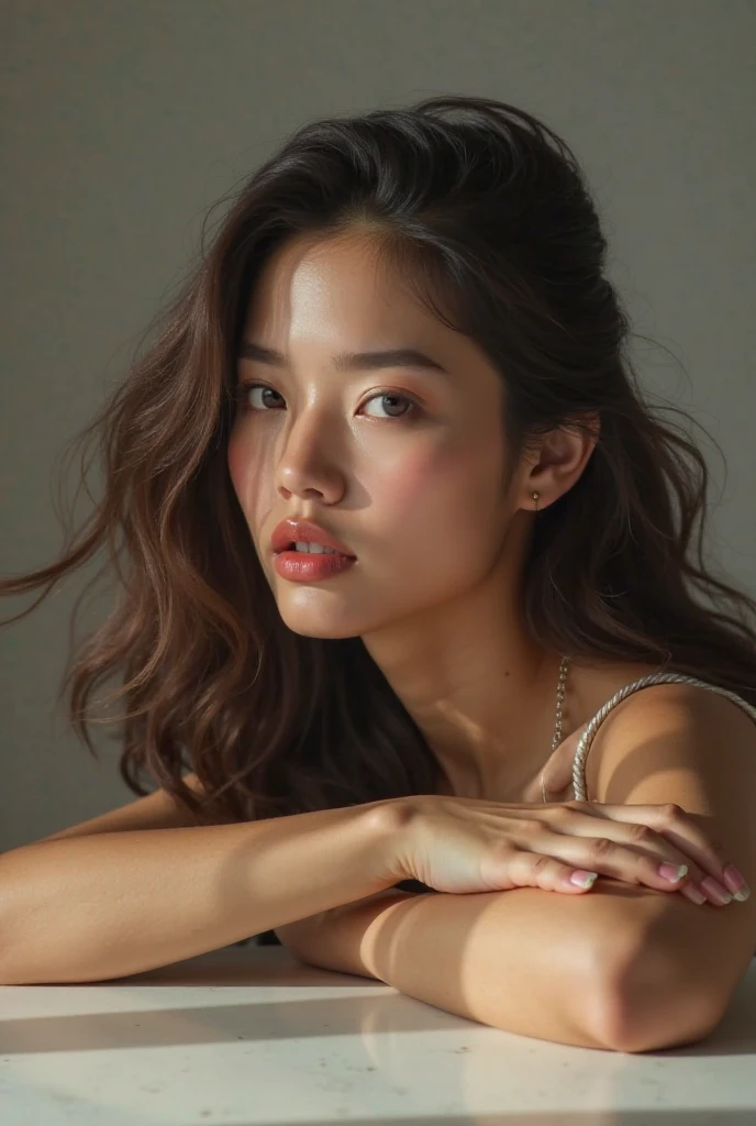 1girll, 175cm,Korean K-pop idol and model ,23 years old,Soft body, Jet black hair, Wavy hair,Whole body, Hair grows to the waist, Whole body,((Head to leg)),Close-up, 8K, RAW photo, Best quality, Masterpiece,Realistic, photo-realistic,Cute(Front focus), (In the dark:1.6), Surrealistic Female Portraits by David Hockney and Alphonse Mucha, Fantasy art, photograph realistic, Dynamic lighting, art  stations, poster for, voluminetric lighting, Very detailed faces, 4 k'', Award-Awarded, 1girll, In the dark, deepshadow, low tune, Cowboy shot, (official outfit:1.4), Long hair