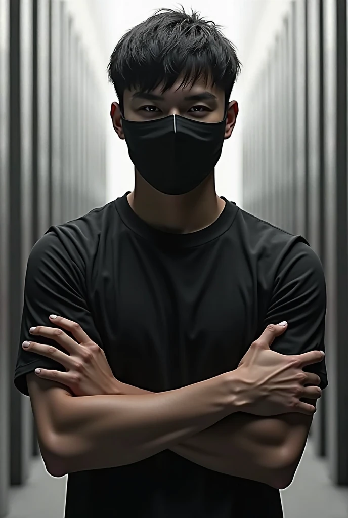 Normal face mask add and simple background change