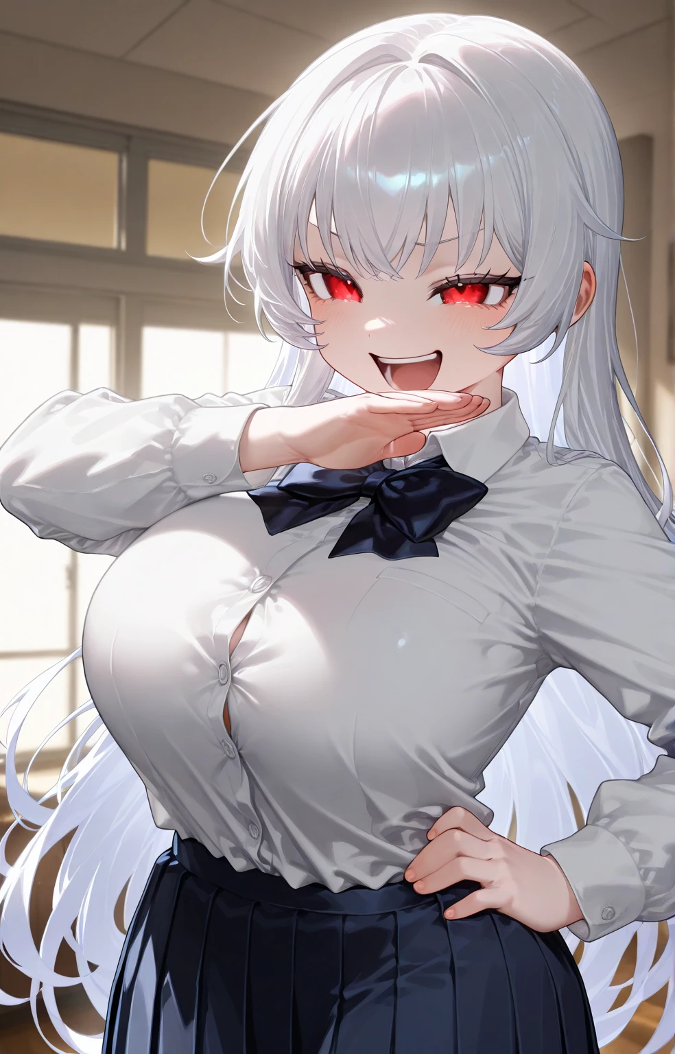 gran calidad ++ Extremely detailed high resolusionolution, very aesthetic, ojos expresivos, (((Cara perfecta))), (((face symmetrical))), ((good anatomy)), (((manos perfectas))), (((8k))), UHD, Fondo de pantalla HD, (((alta calidra detallada, (((((1girl)))))), solamente, Obra maestra, La mejor calidad, high resolusion, Altamente detallado, (illustration), hermosos ojos detallados, ((((cuerpo completo))), ((((1girl)))), ((((irisviel von einzbern)))), (chldflt), (((happy))), (((joyful))), (((cheerful))), (((smiling))), (((fusion))), (((agglutination))), (((yellow eyes))), (((Combination))), (((hembra madura))), (((hombros estrechos))), (((cintura estrecha))), ((((pink hair)))), (((black skirt))), Cabello largo, (((red shirt))), (((dress shirt))), (((white skirt))), (((pantyhose))), (((school))), (((mature female))), ((((gigantic breasts)))), mejor calidad, ((Obra maestra)), Parte superior del cuerpo, (((agglutination))), (((mirada cara a cara))),