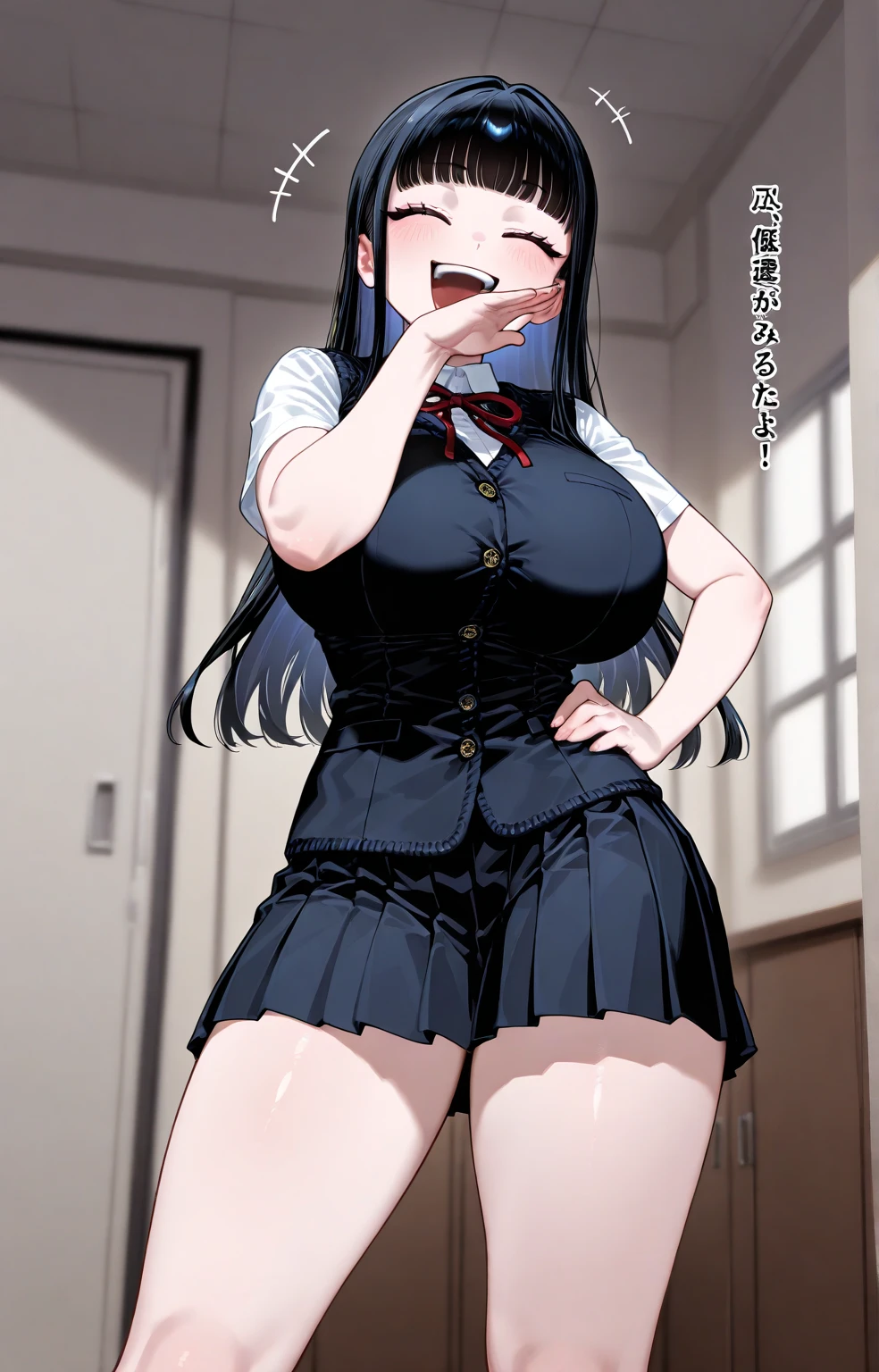 sexy pose there is a woman in a short skirt and a shirt posing, high sock, a hyperrealistic schoolgirl, hyperrealistic schoolgirl, realistic schoolgirl, photorealistic anime girl render, photorealistic full body, sakimichan hdri, hyperrealistic full figure, photorealistic perfect body, casual pose, seductive anime girl, smooth anime cg art, from girls frontline anime girl perfect body in a very short skirt and a bow tie posing, a hyperrealistic schoolgirl, realistic schoolgirl, hyperrealistic schoolgirl, full body portrait of a short!, anime full body illustration, render of april, Utsubo Kokoro from Blue Reflection, wearing skirt, wearing a skirt, render of a cute 3d anime girl, full body illustration, huge breast, super short skirt, shy girls, wearing glasses, pony tail long hair, black hair, pantie, mini skirt, short skirt, very short skirt, Split buttons, thicc, sexy pose masterpiece,best quality,best illustration,hyper detailed,1 girl,solo,,glamorous,blushing, gigantic breasts,large,((gigantic_breasts))),(Re-emulsification)