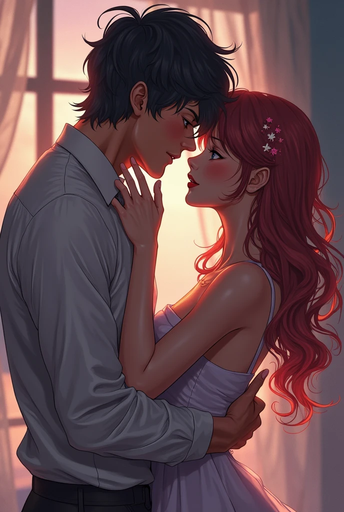 tongue on throat in anime style