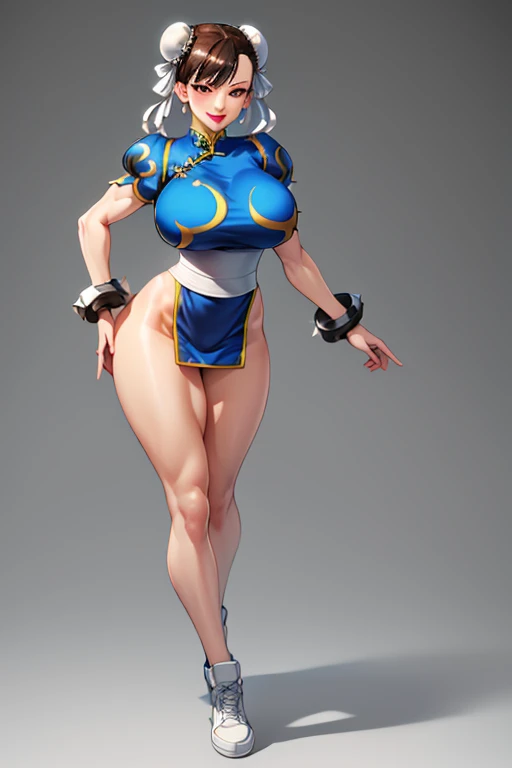 anime character with a blue outfit and a yellow and blue outfit, concept art inspired by Pu Hua, pixiv contest winner, shin hanga, portrait of chun - li, portrait of chun li, chun-li, chun li, chun - li, chun li at the gym, extremely detailed artgerm, fight pose, in a fighting pose, most strongest pose
