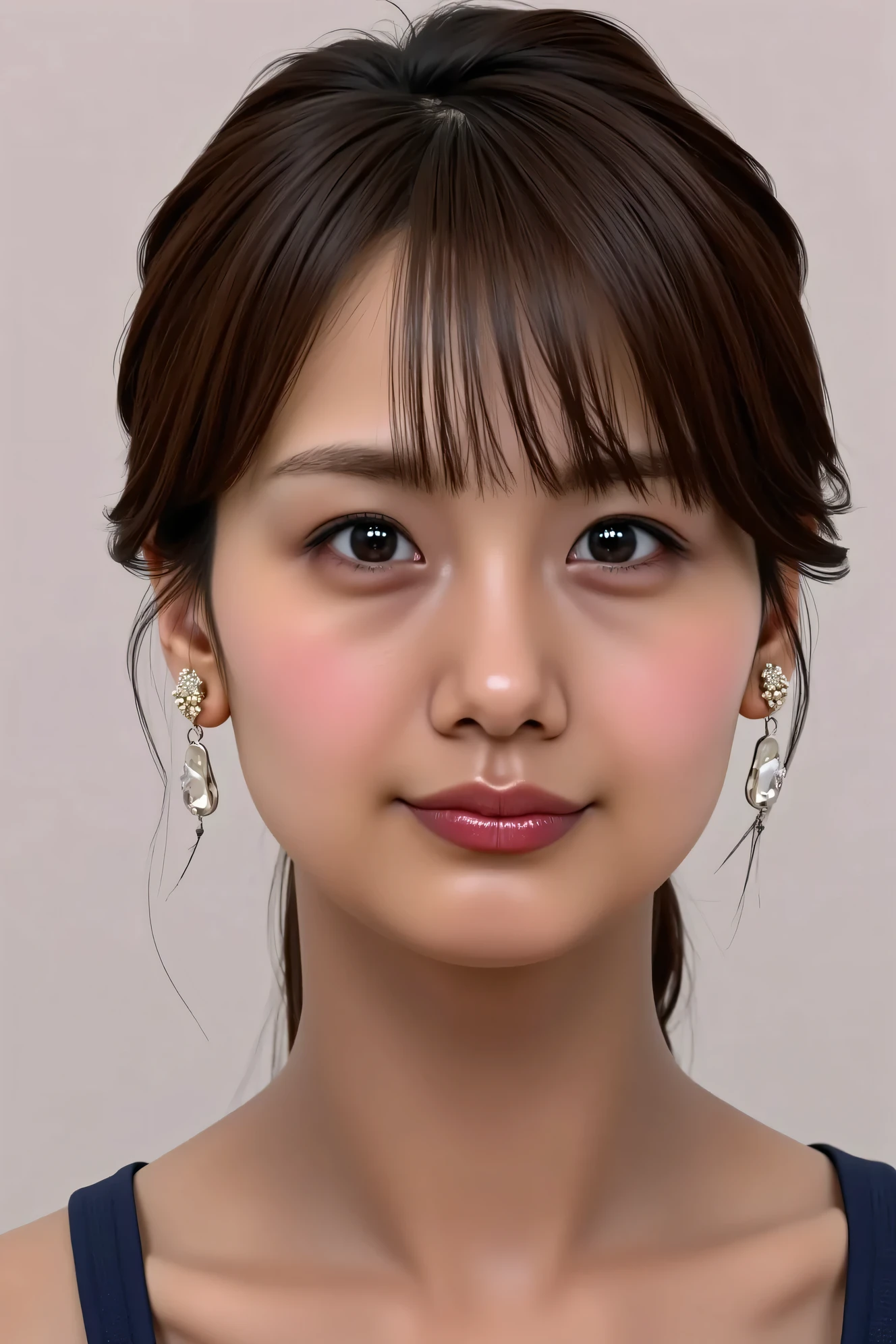 ((( high definition , top quality, very detailed, masterpiece , high-definition detailed photos , realistic , Real people々 , Super precise skin ))) , , ( from before ) , Full Body , Pre-shot , viewer , ( Dull face ) , { wear a sports bra and denim shorts : 1.8 } , black hair , medium hair , medium breasts , { is lying on her back, from the side : 1.8 } , dark time at dawn , (( keep your hair behind your ears : 1.8)) , { nsfw },