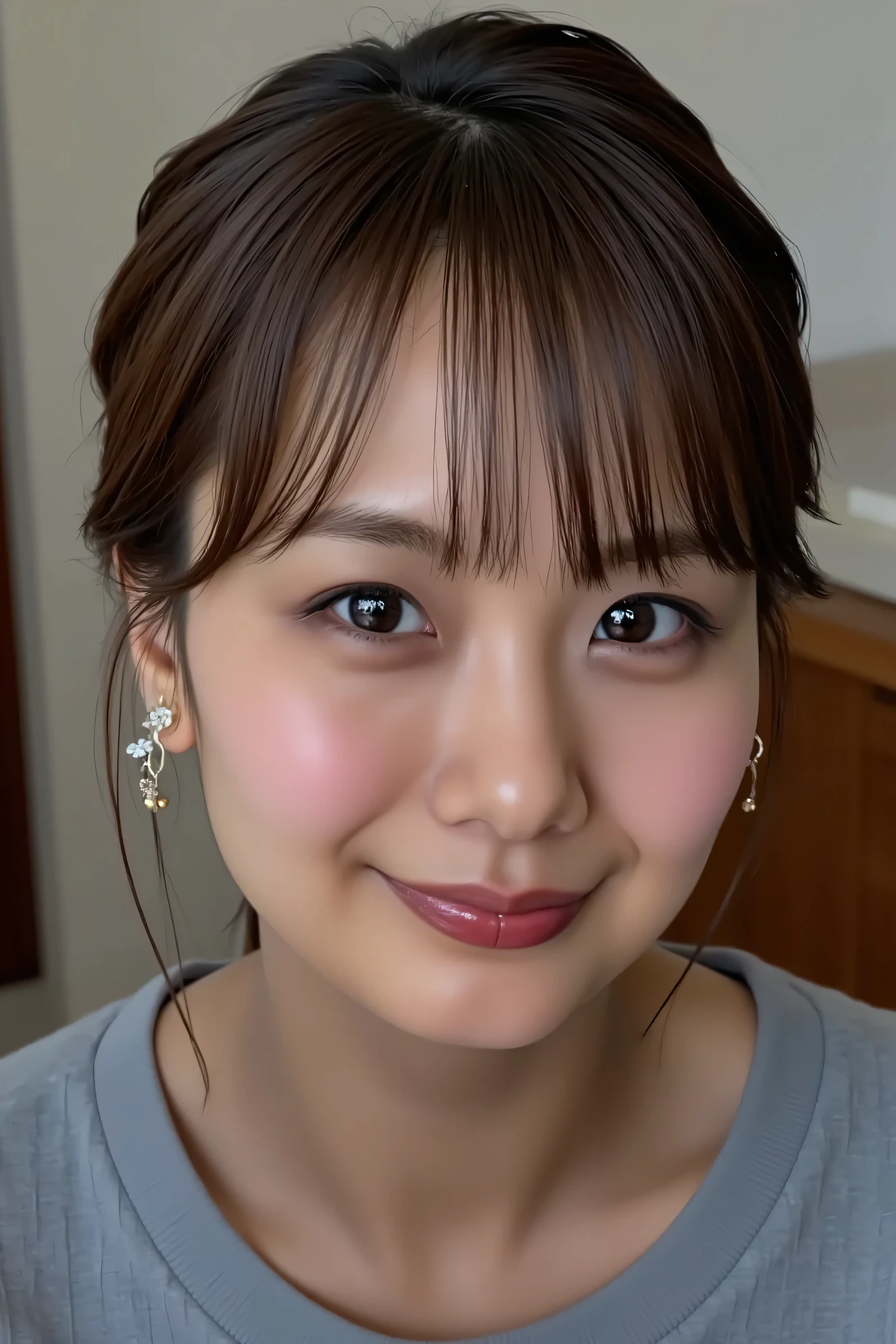 ((( high definition , top quality, very detailed, masterpiece , high-definition detailed photos , realistic , Real people々 , Super precise skin ))) , , ( from before ) , Full Body , Pre-shot , viewer , ( Dull face ) , { wear a sports bra and denim shorts : 1.8 } , black hair , medium hair , medium breasts , { is lying on her back, from the side : 1.8 } , dark time at dawn , (( keep your hair behind your ears : 1.8)) , { nsfw },