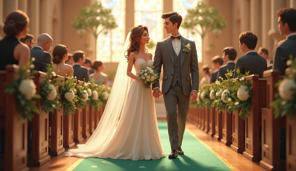 An old, handsome billionaire organizes a wedding.