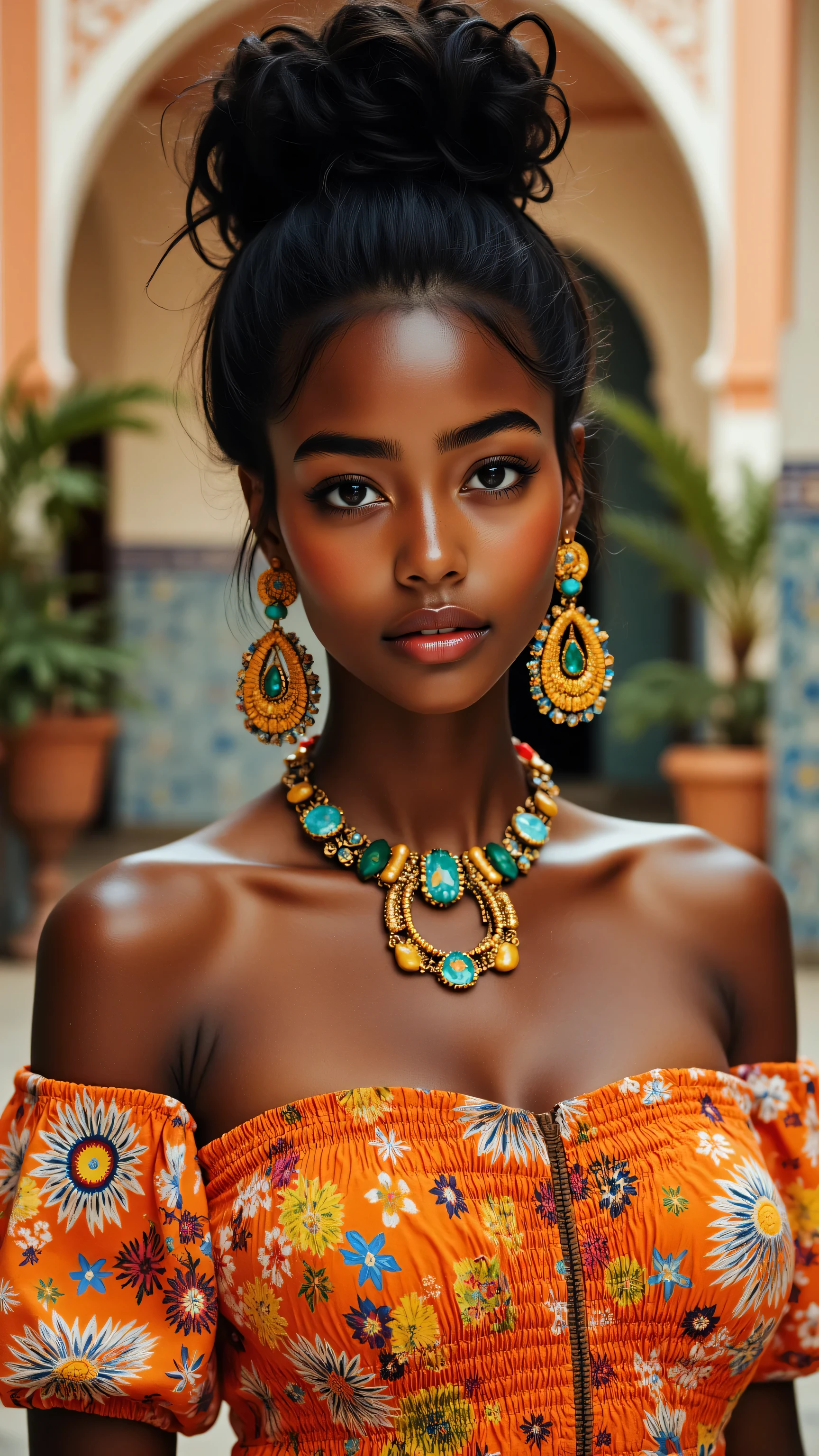 An exquisite portrayal of a full body young filipina woman, captured in a realistic photograph that reverberates with her unique grace. The photograph encapsulates the essence of an 25-year-old girl, radiating confidence as she is naked with beautifull brown skin. A striking twist to her appearance is her vibrant black hair, a testament to her individuality and artistic flair. The setting is a serene beach, where the golden sand meets the gentle waves, providing a backdrop that echoes her natural beauty. The image focuses solely on her, allowing her charm to take center stage. Presented in an immensely detailed CG unity 8k wallpaper format, this photograph delivers an unrivaled visual experience that meticulously captures every facet of her existence. A photograph like this is not just an image; it's a testament to the fusion of art and life. Crafted by the gifted Steve McCurry, a maestro of his craft, this professional and majestic portrait encapsulates the subject's essence in a manner synonymous with McCurry's name. Captured with an 8k UHD DSLR, the soft lighting elevates her features while a delicate film grain effect adds an air of timeless authenticity. The Fujifilm XT3 lens, set at f/5.6, ensures sharp focus and high detail, beautifully highlighting the contours and shades that define her unique beauty. The image carries a dramatic undertone, captured from a perspective that invites the viewer to connect with her on a deeper level. Her gaze, directed at the viewer, resonates with a weight of 1.2, forging an engaging and personal connection. The detailed pupils are magnified to 1.3, lending a mesmerizing depth to her expressive eyes. The use of natural light imparts a warm and genuine atmosphere, capturing the true essence of her radiance.